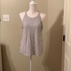 Anthropologie W5 High Neck Striped Tank